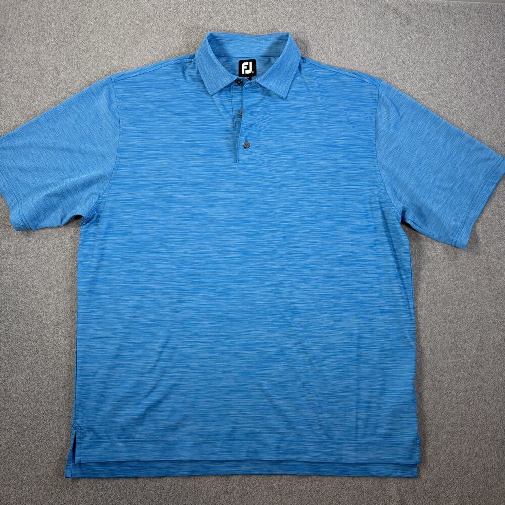 FootJoy Men's XL Performance Golf Polo Shirt Short Sleeve Blue Collared